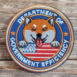 Doge Department Of Government Efficiency Shiba Dog Funny Iron on Patch